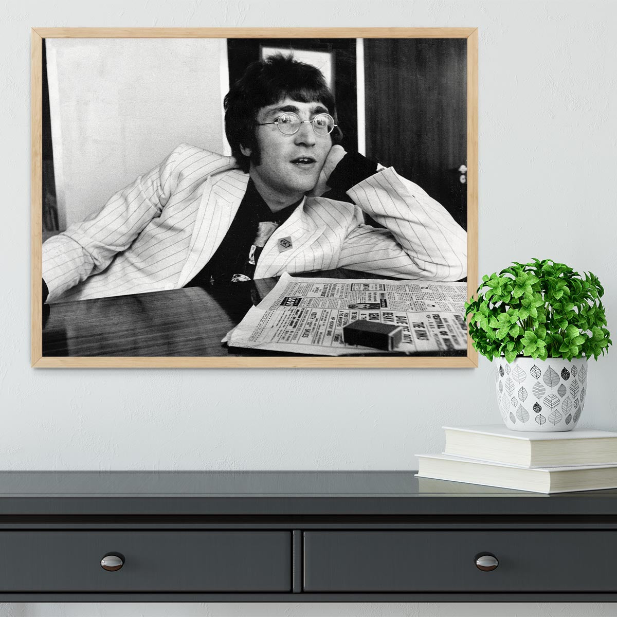John Lennon in 1967 Framed Print - Canvas Art Rocks - 4