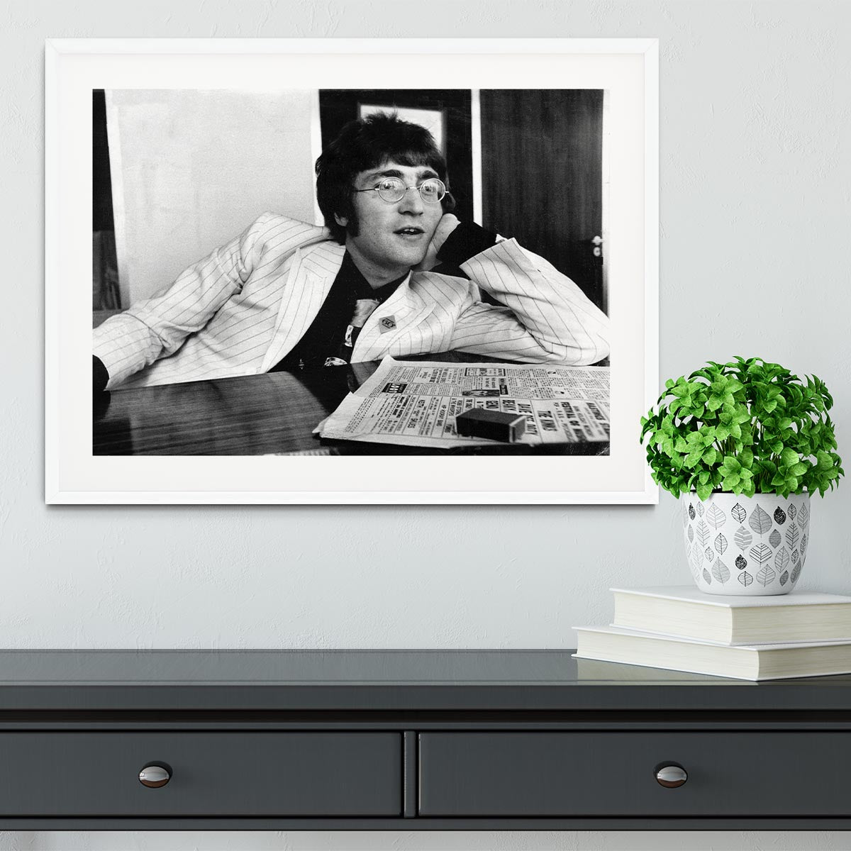 John Lennon in 1967 Framed Print - Canvas Art Rocks - 5