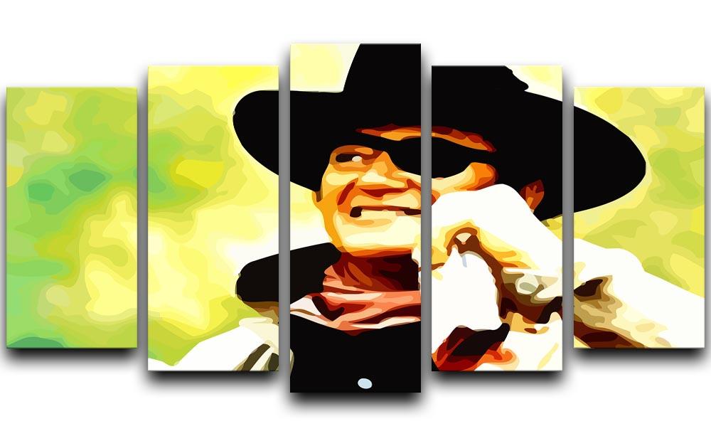 John Wayne 5 Split Panel Canvas  - Canvas Art Rocks - 1