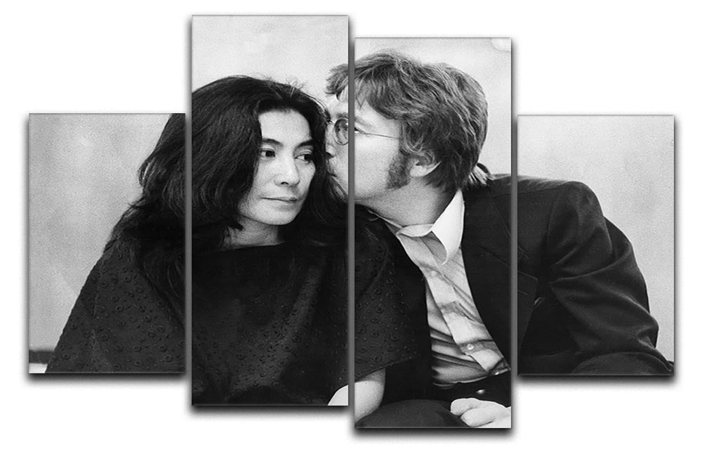John and Yoko 4 Split Panel Canvas - Canvas Art Rocks - 1