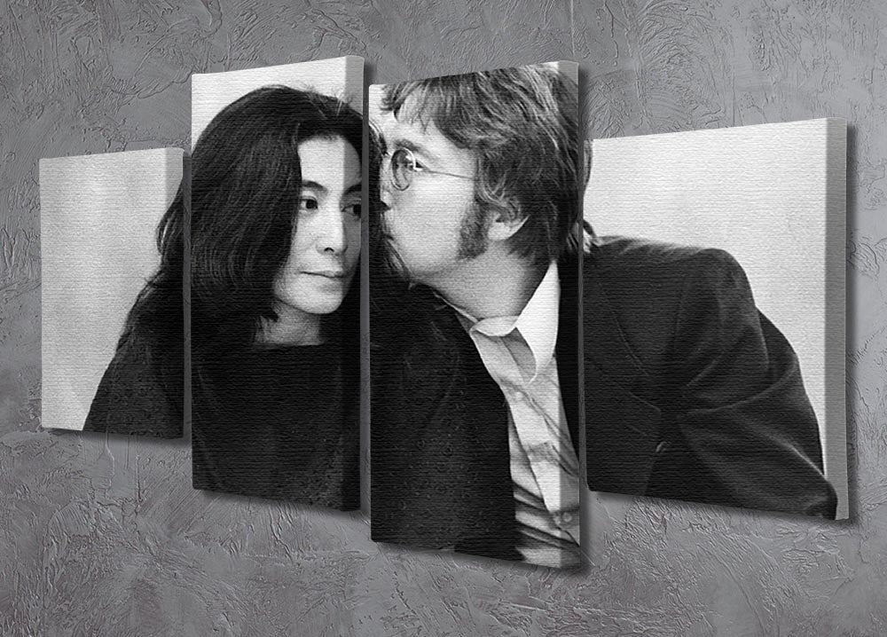 John and Yoko 4 Split Panel Canvas - Canvas Art Rocks - 2
