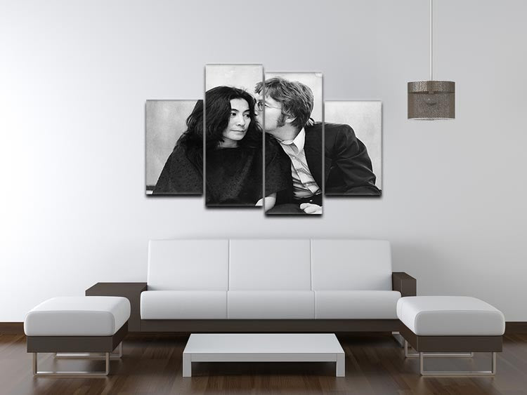 John and Yoko 4 Split Panel Canvas - Canvas Art Rocks - 3