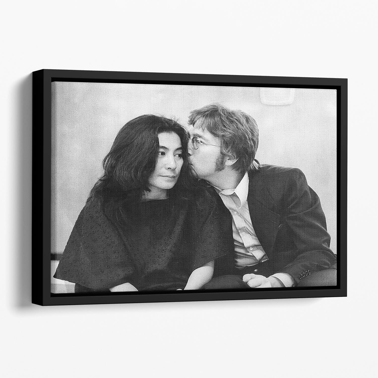 John and Yoko Floating Framed Canvas - Canvas Art Rocks - 1