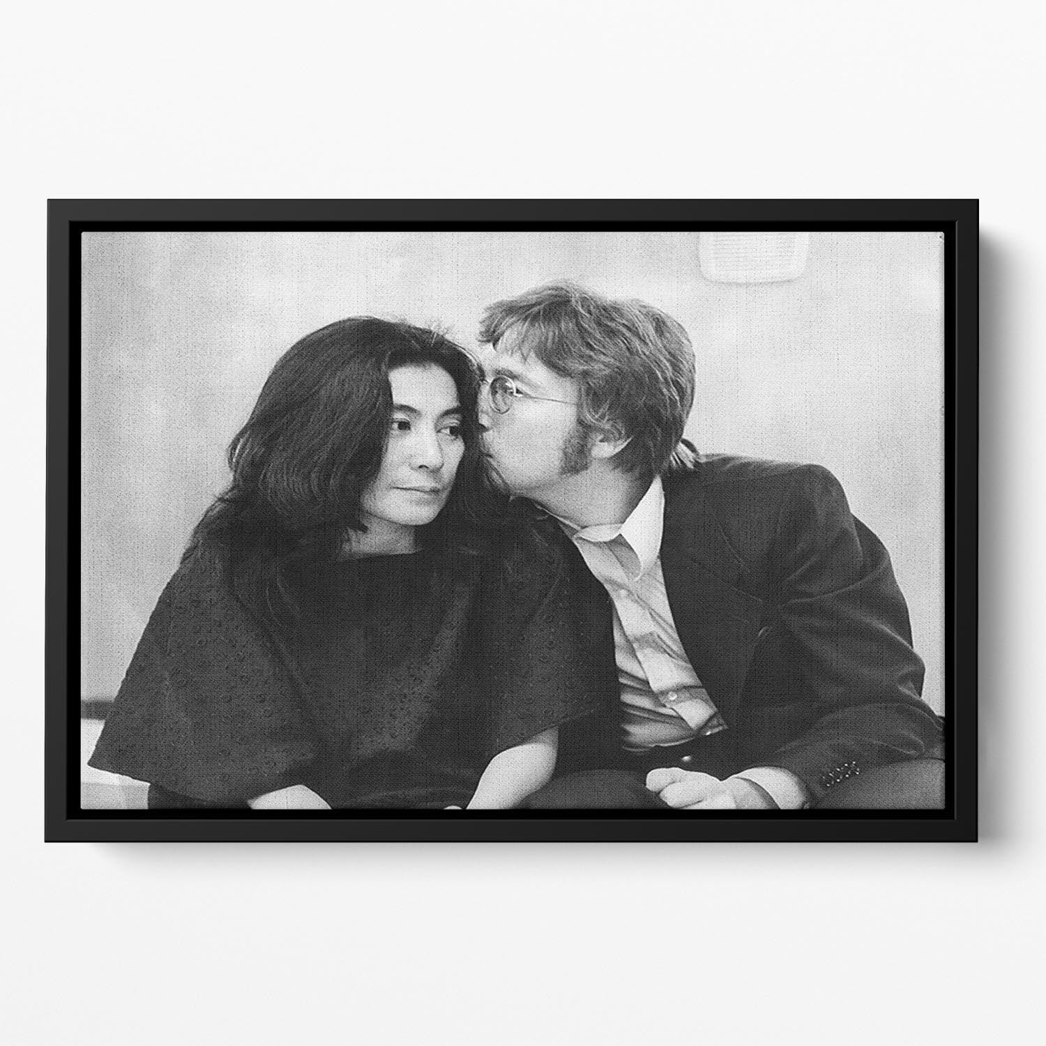 John and Yoko Floating Framed Canvas - Canvas Art Rocks - 2