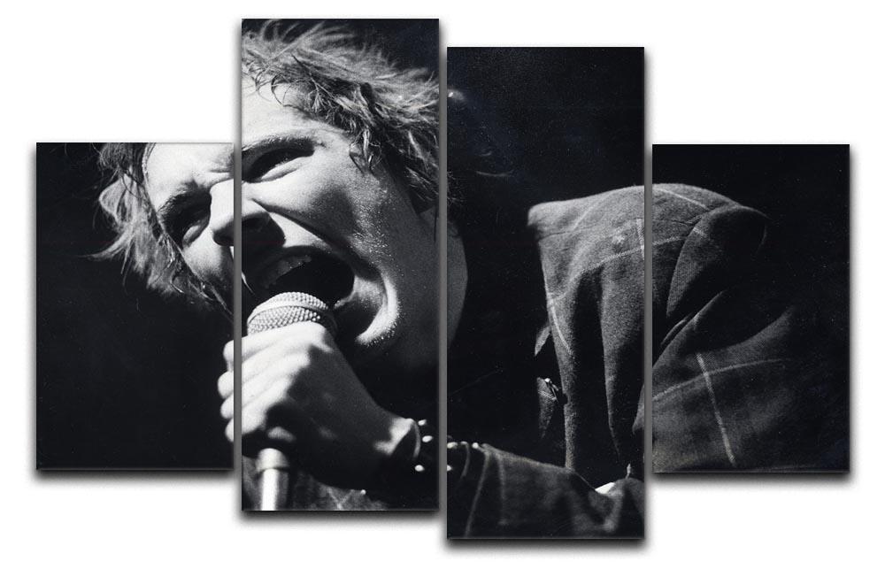 Johnny Rotten sings 4 Split Panel Canvas  - Canvas Art Rocks - 1