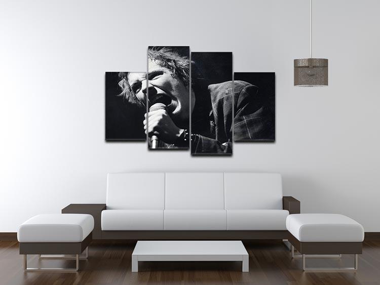 Johnny Rotten sings 4 Split Panel Canvas - Canvas Art Rocks - 3