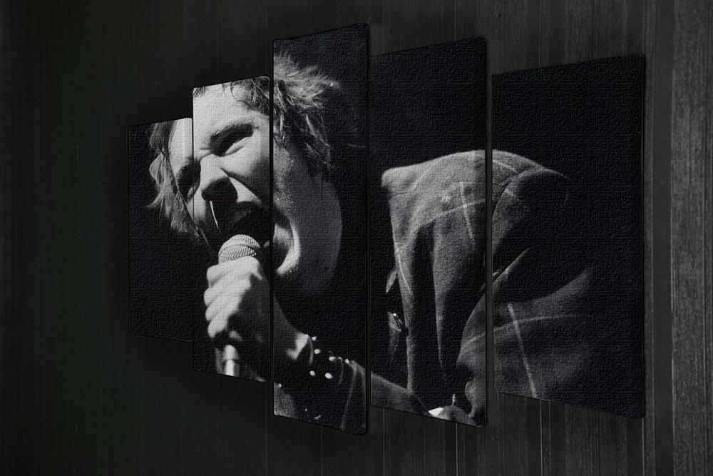 Johnny Rotten sings 5 Split Panel Canvas - Canvas Art Rocks - 2