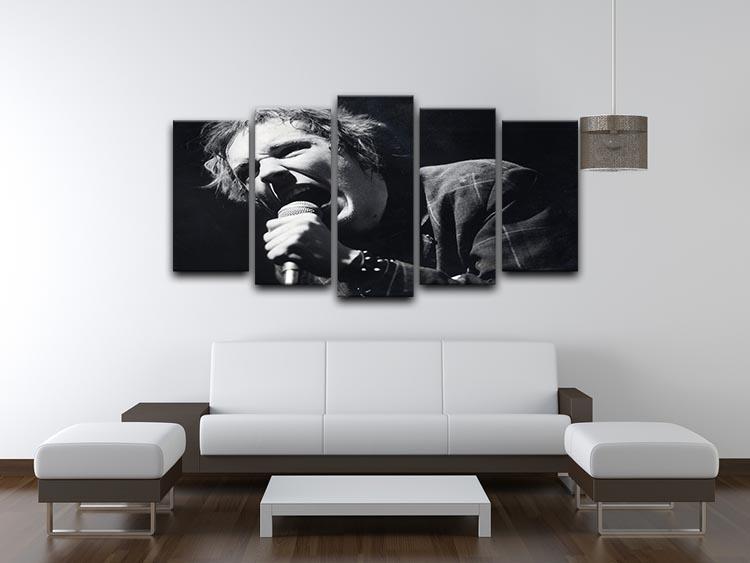 Johnny Rotten sings 5 Split Panel Canvas - Canvas Art Rocks - 3