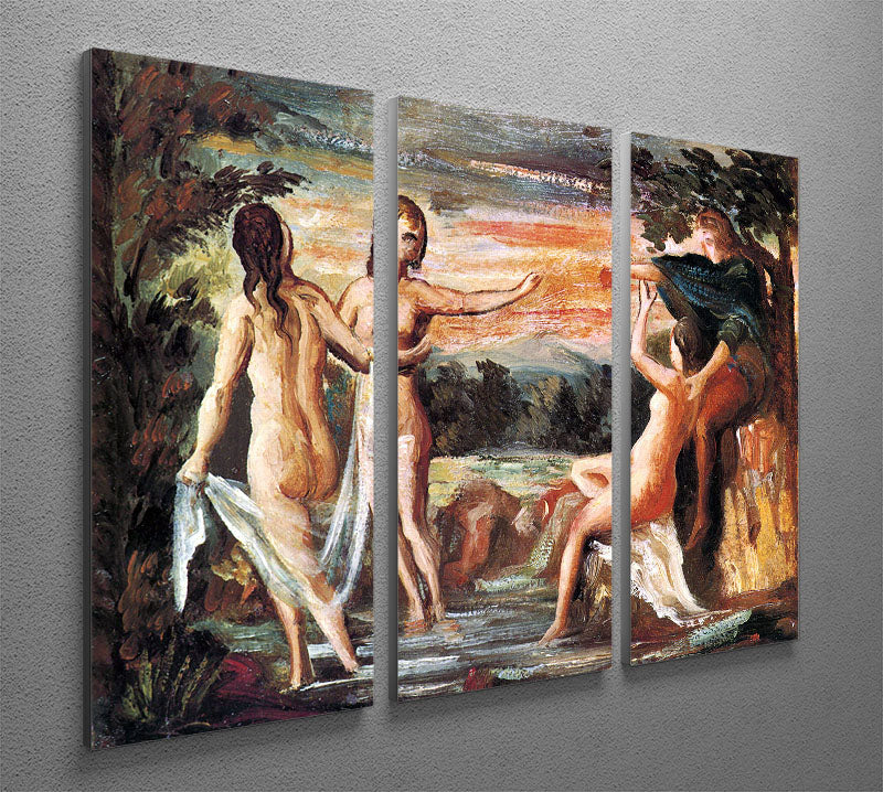 Judgement of Paris by Cezanne 3 Split Panel Canvas Print - Canvas Art Rocks - 2