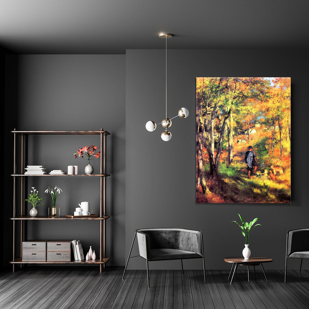 Jules le Coeur and his dogs by Renoir Canvas Print or Poster - Canvas Art Rocks - 5