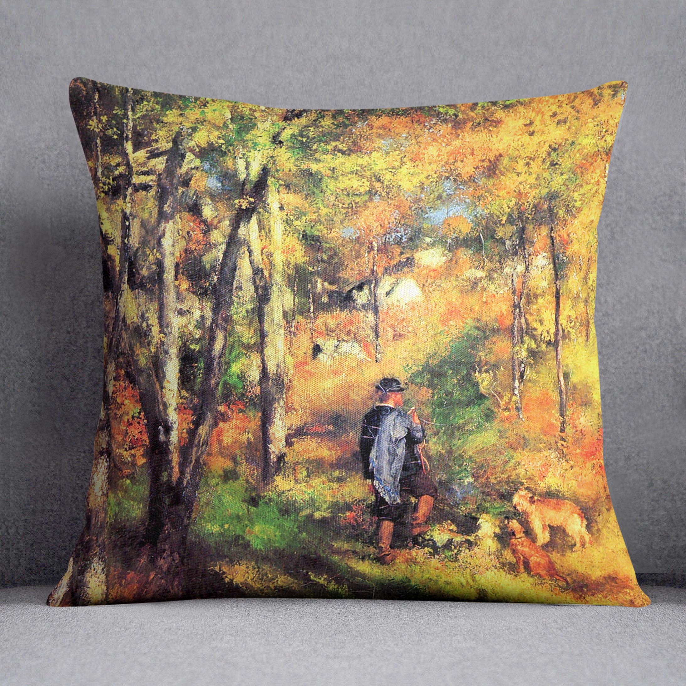 Jules le Coeur and his dogs by Renoir Cushion