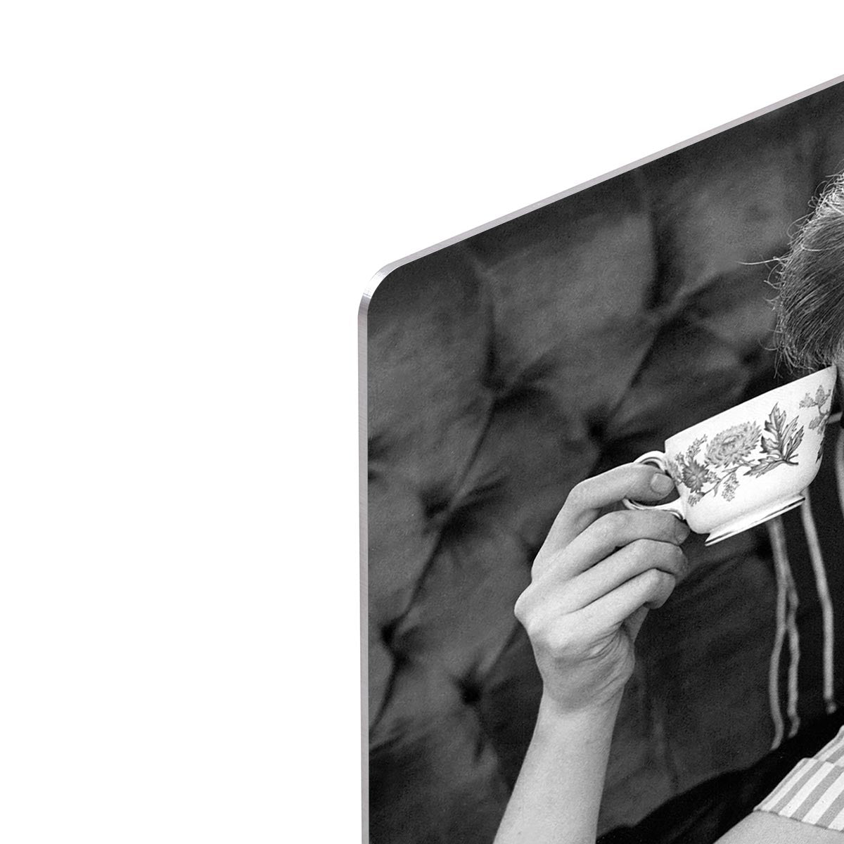 Julie Andrews with a cup of tea HD Metal Print