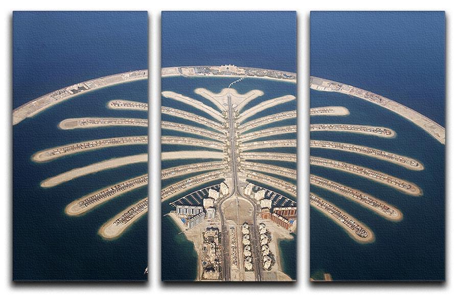 Jumeirah Palm Island Development 3 Split Panel Canvas Print - Canvas Art Rocks - 1