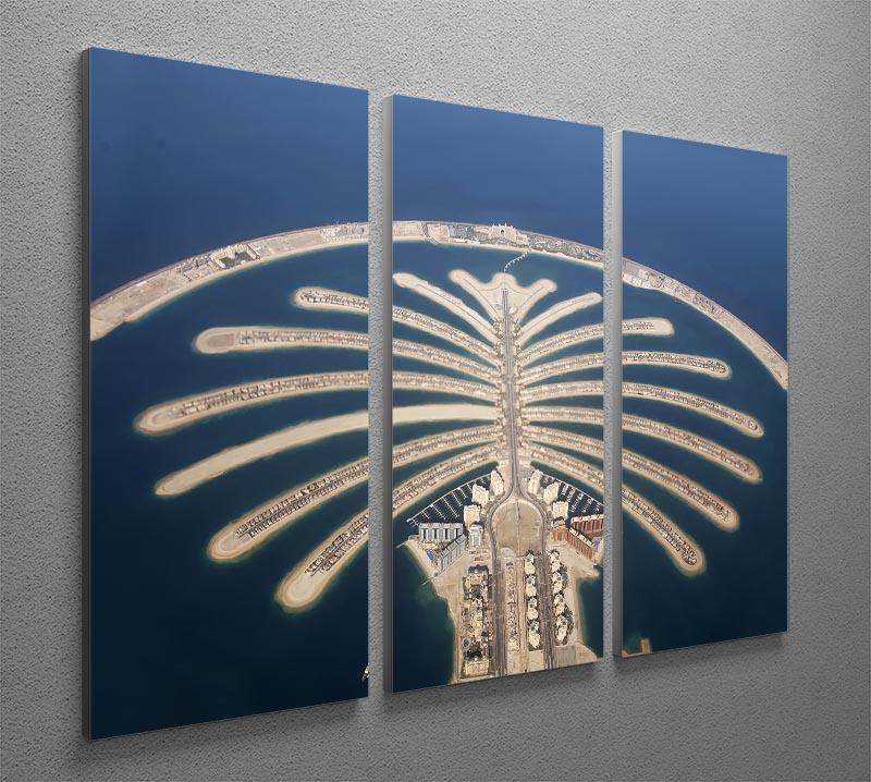 Jumeirah Palm Island Development 3 Split Panel Canvas Print - Canvas Art Rocks - 2