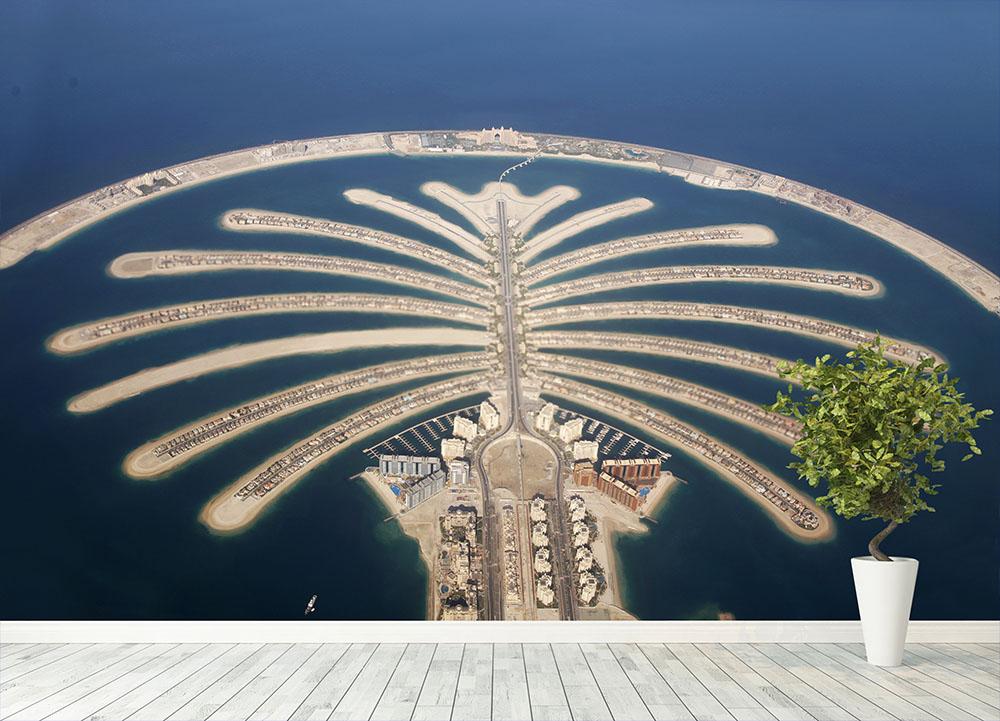 Jumeirah Palm Island Development Wall Mural Wallpaper - Canvas Art Rocks - 4