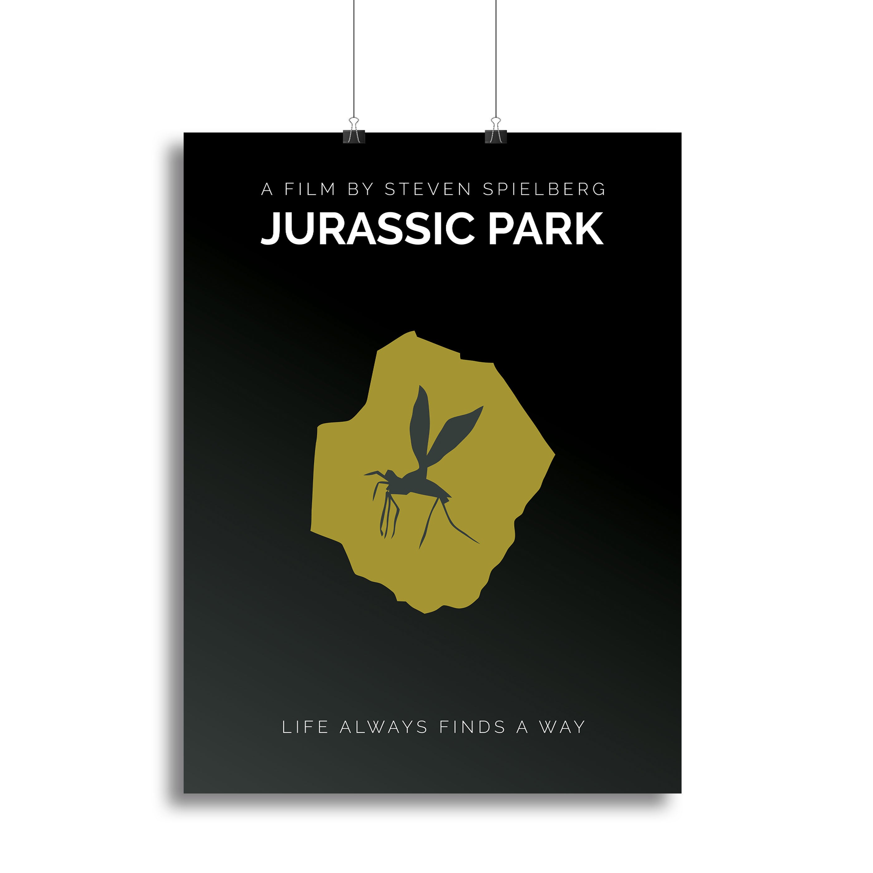 Jurassic Park Life Always Finds A Way Minimal Movie Canvas Print or Poster - Canvas Art Rocks - 2