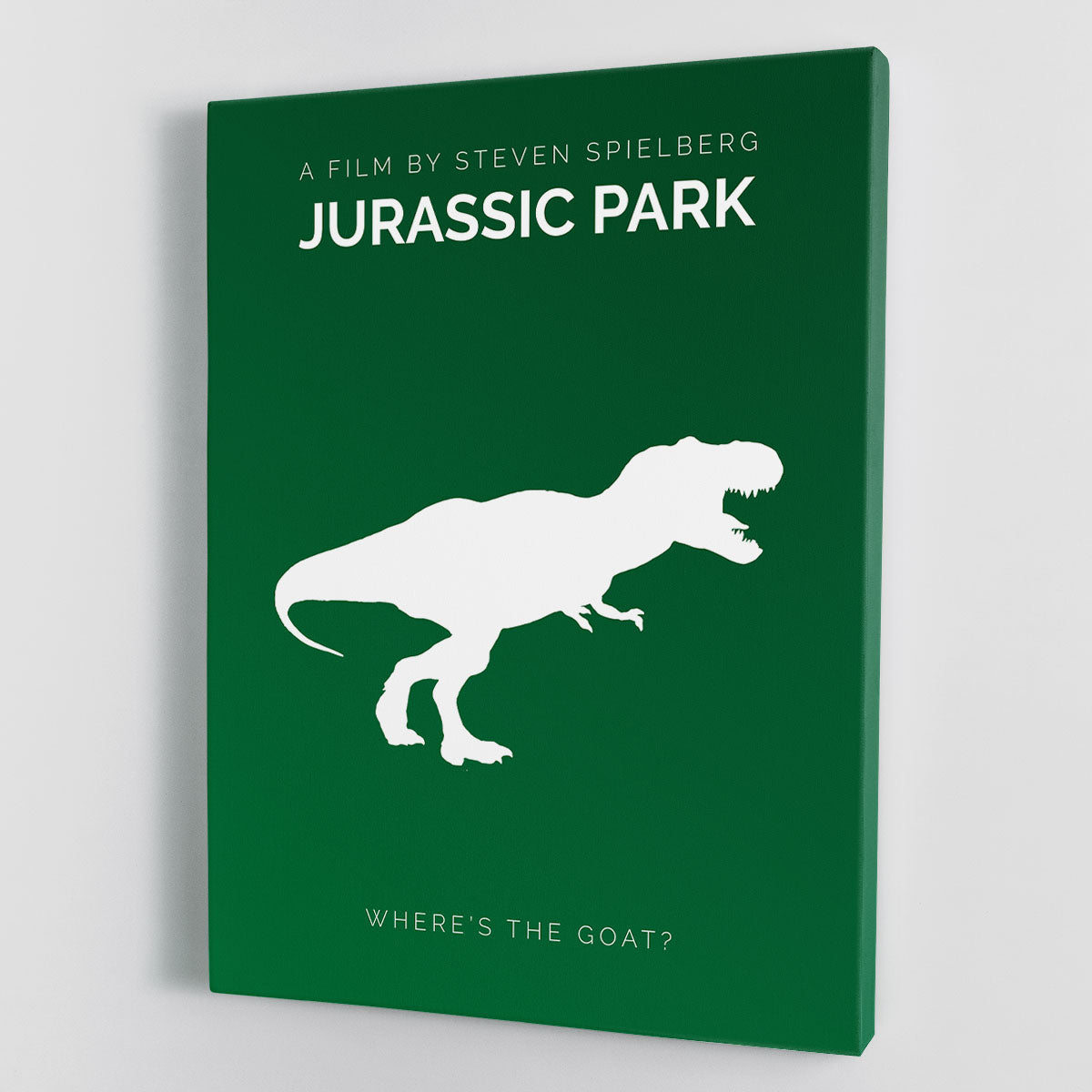 Jurassic Park Wheres The Goat Minimal Movie Canvas Print or Poster - Canvas Art Rocks - 1