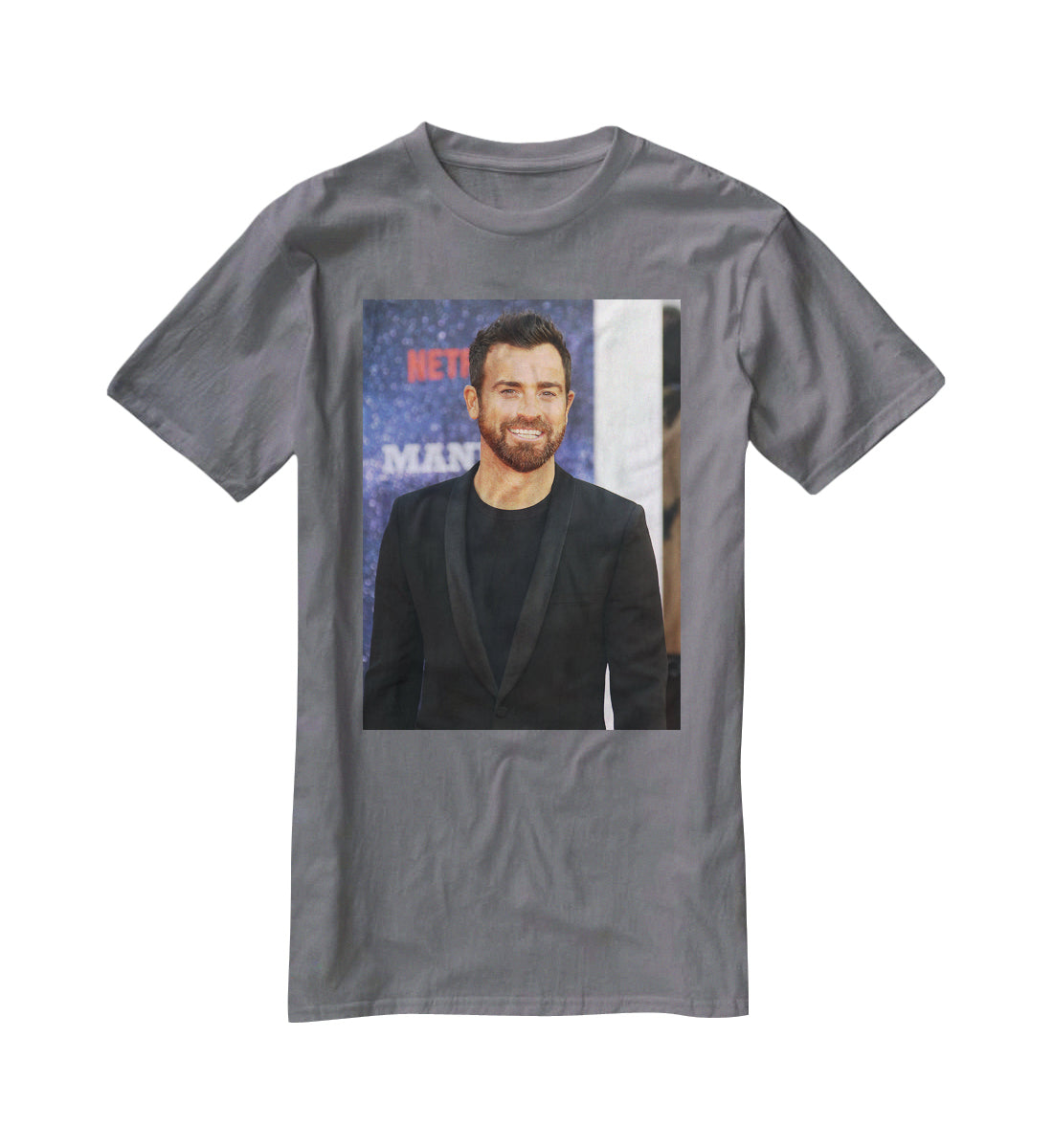 Justin Theroux T-Shirt - Canvas Art Rocks - 3