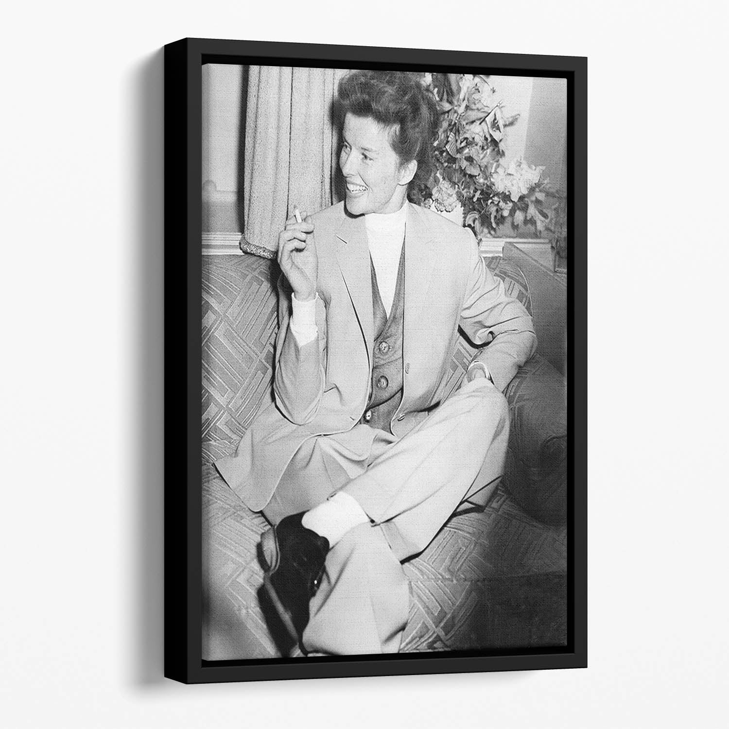 Katherine Hepburn Floating Framed Canvas