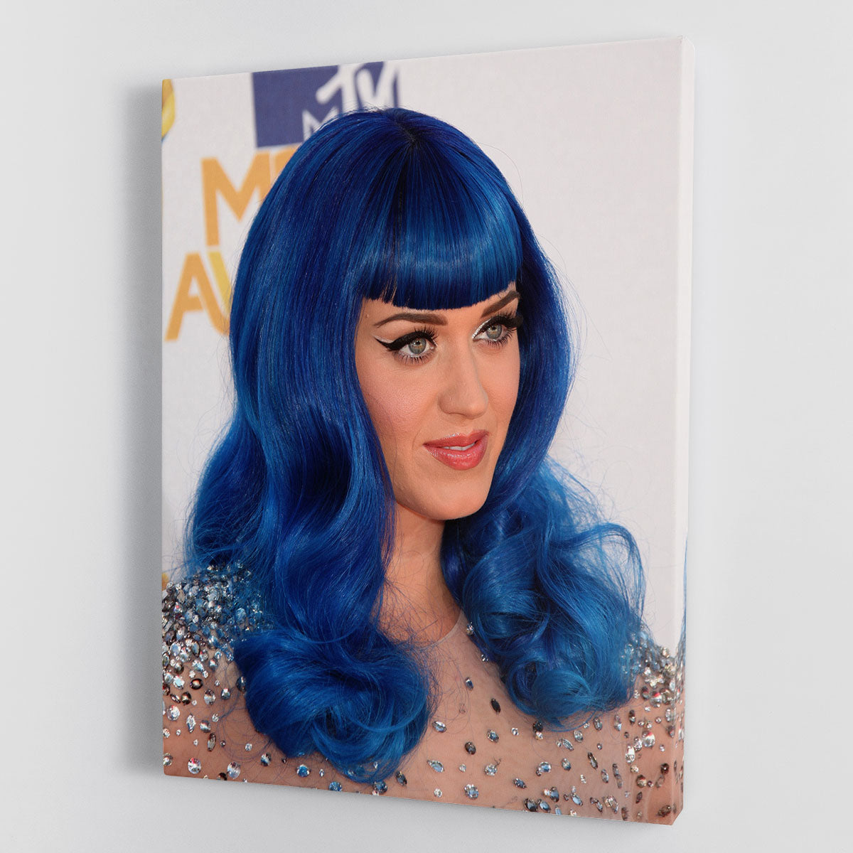 Katy Perry in blue Canvas Print or Poster - Canvas Art Rocks - 1