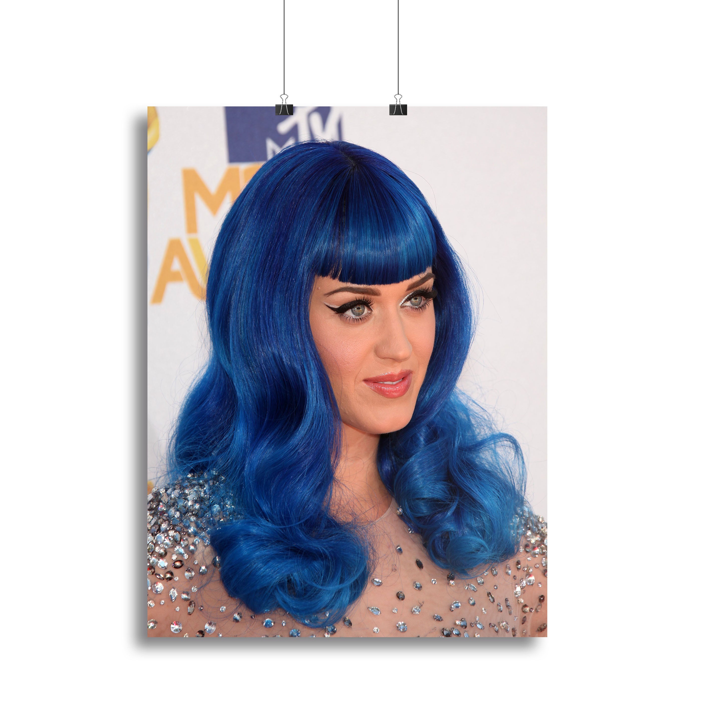 Katy Perry in blue Canvas Print or Poster - Canvas Art Rocks - 2