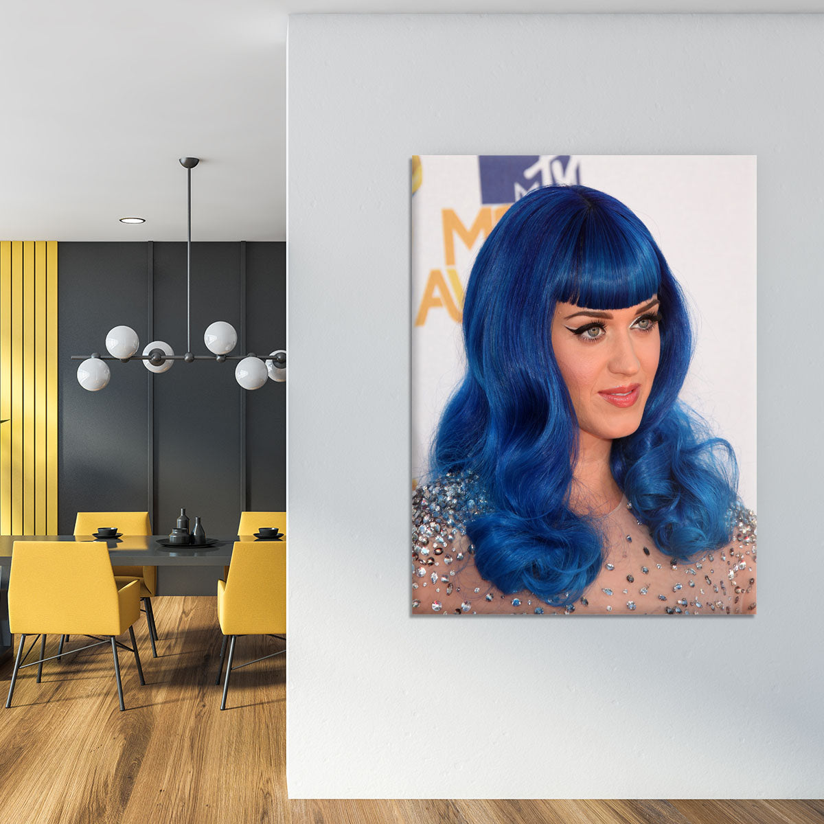 Katy Perry in blue Canvas Print or Poster - Canvas Art Rocks - 4