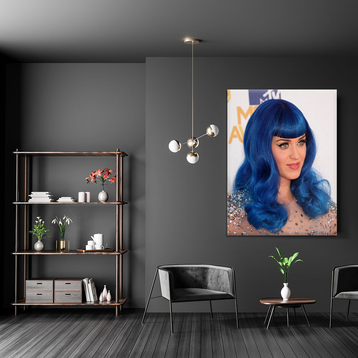 Katy Perry in blue Canvas Print or Poster - Canvas Art Rocks - 5