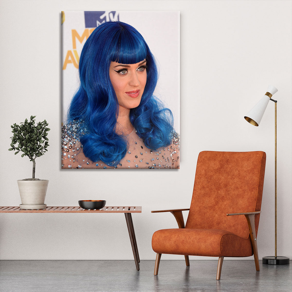 Katy Perry in blue Canvas Print or Poster - Canvas Art Rocks - 6