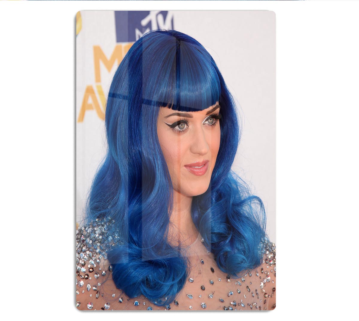 Katy Perry in blue HD Metal Print