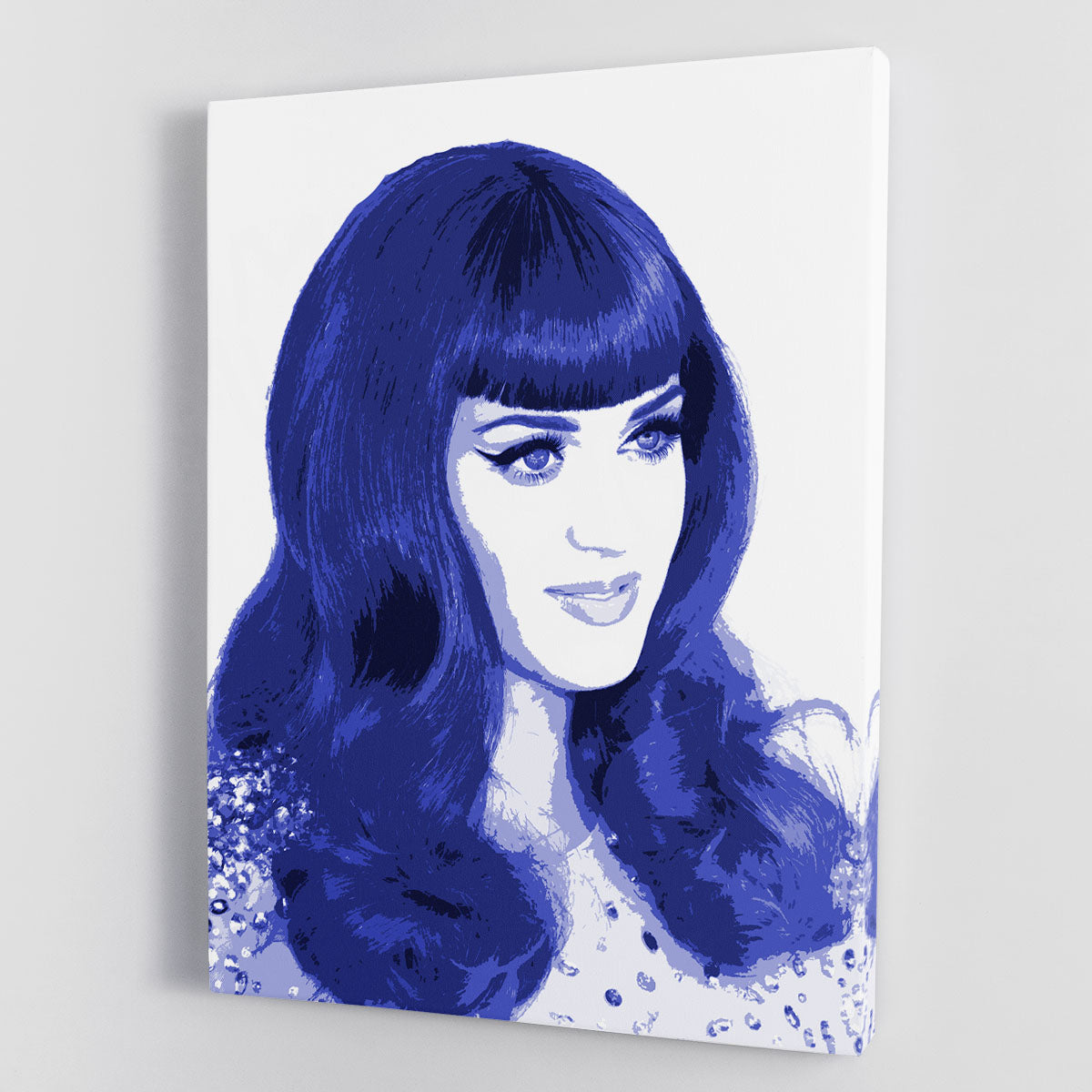 Katy Perry in blue pop art Canvas Print or Poster - Canvas Art Rocks - 1