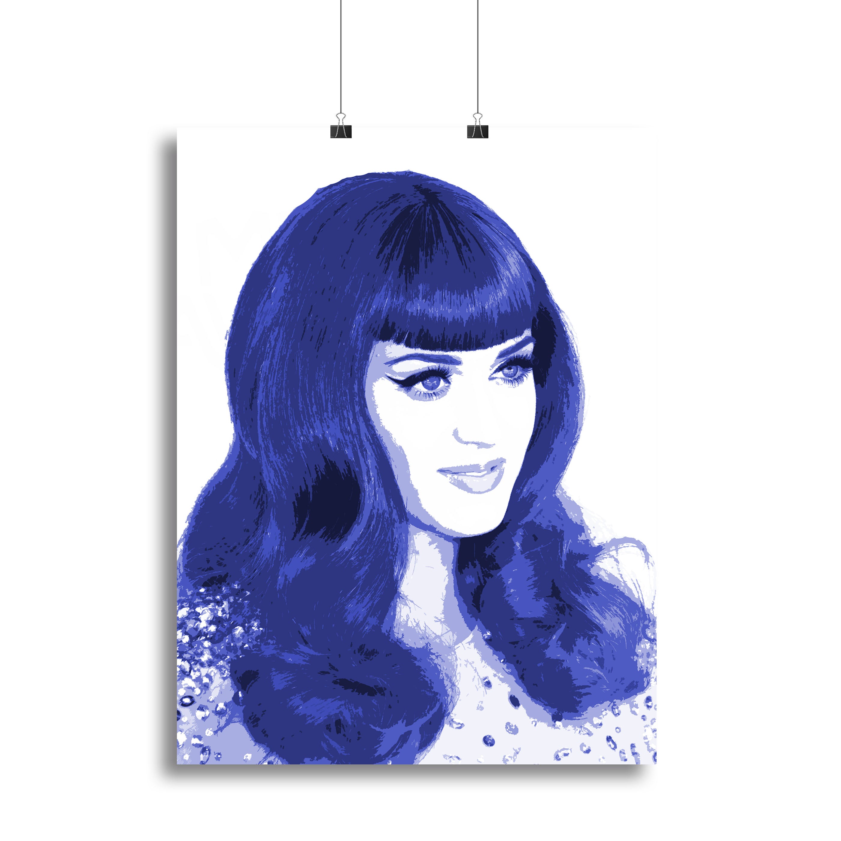 Katy Perry in blue pop art Canvas Print or Poster - Canvas Art Rocks - 2