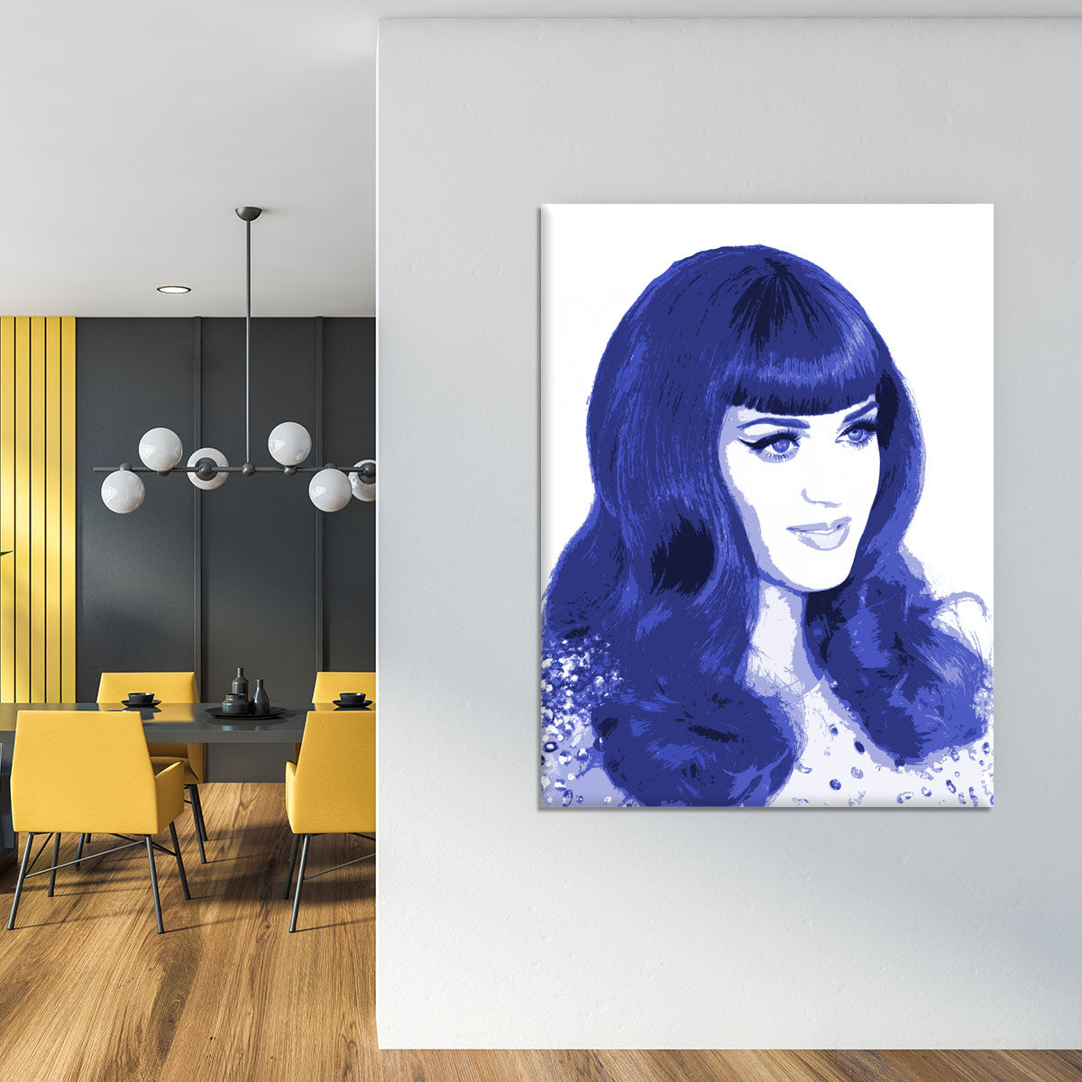 Katy Perry in blue pop art Canvas Print or Poster - Canvas Art Rocks - 4