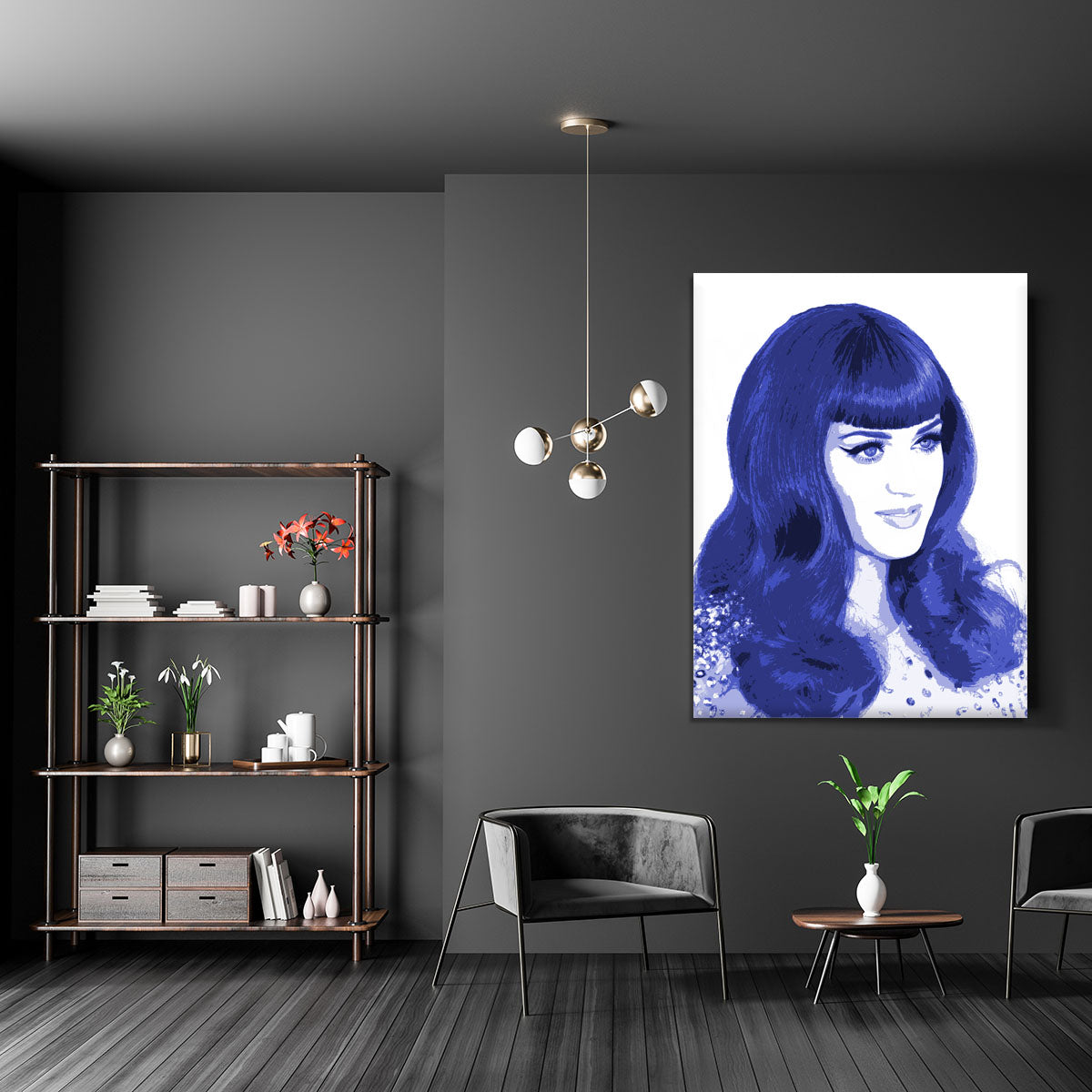 Katy Perry in blue pop art Canvas Print or Poster - Canvas Art Rocks - 5