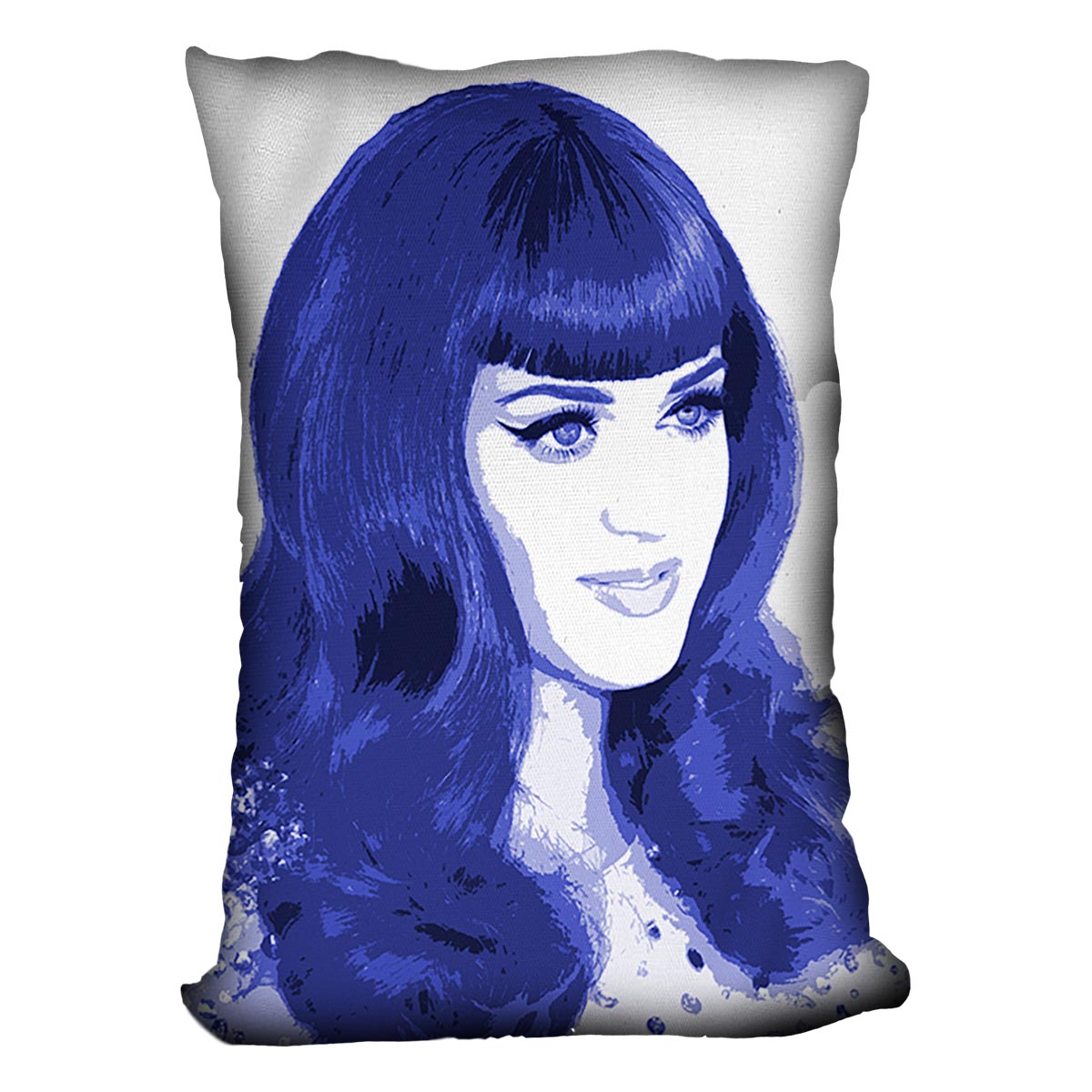 Katy Perry in blue pop art Cushion
