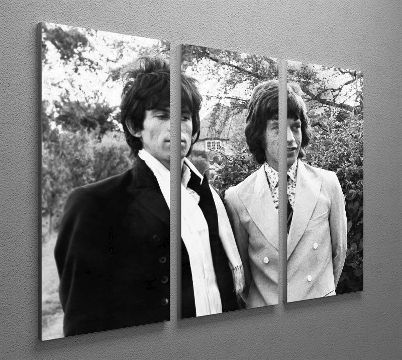 Keith Richards and Mick Jagger 3 Split Panel Canvas Print - Canvas Art Rocks - 2