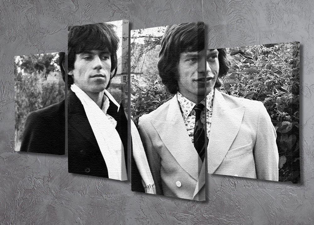Keith Richards and Mick Jagger 4 Split Panel Canvas - Canvas Art Rocks - 2