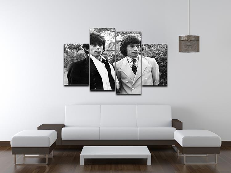 Keith Richards and Mick Jagger 4 Split Panel Canvas - Canvas Art Rocks - 3