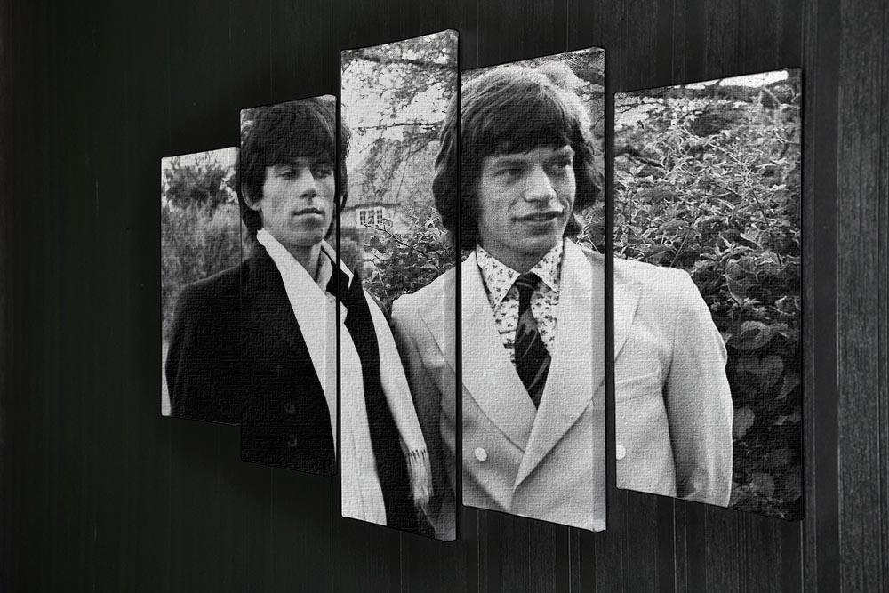 Keith Richards and Mick Jagger 5 Split Panel Canvas - Canvas Art Rocks - 2