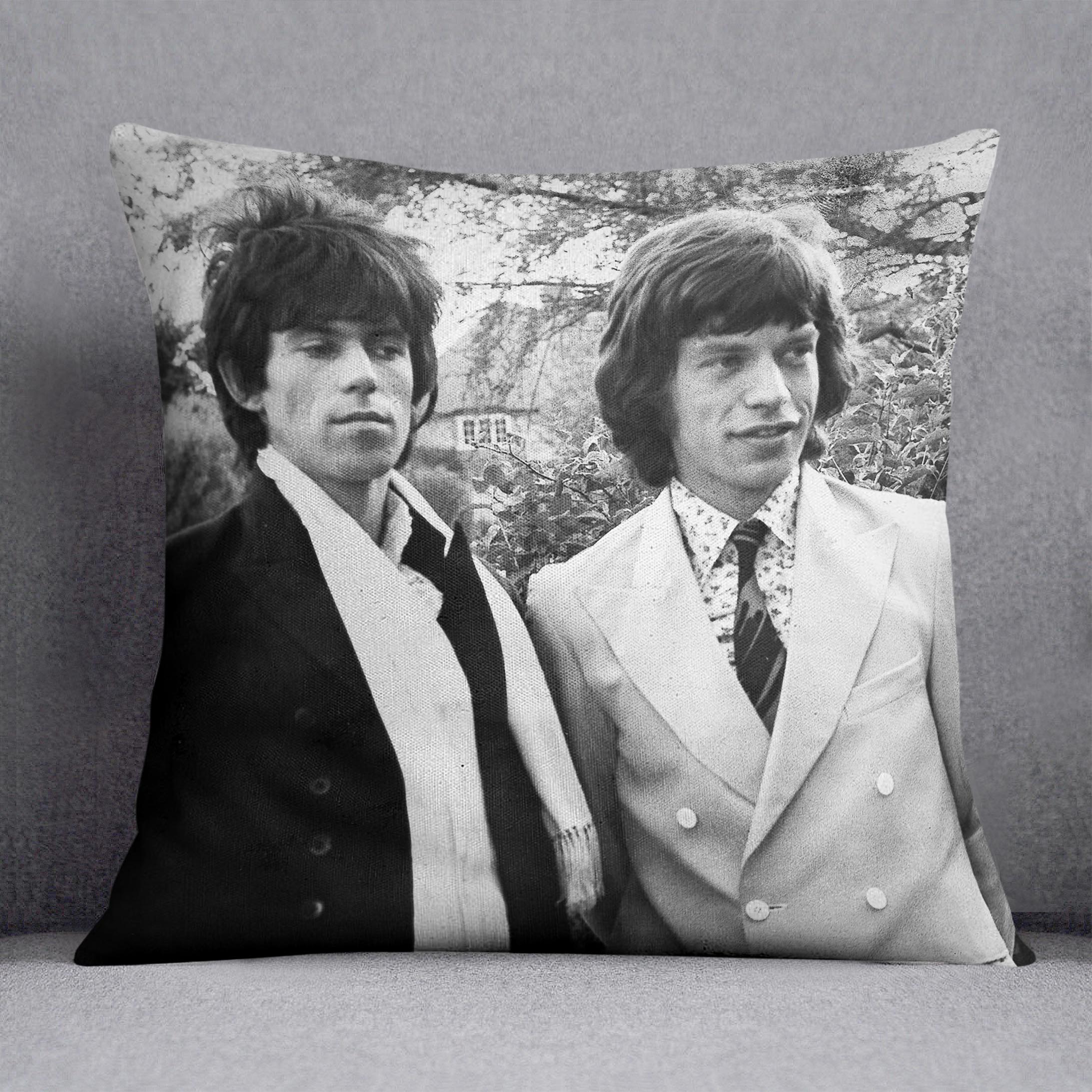 Keith Richards and Mick Jagger Cushion