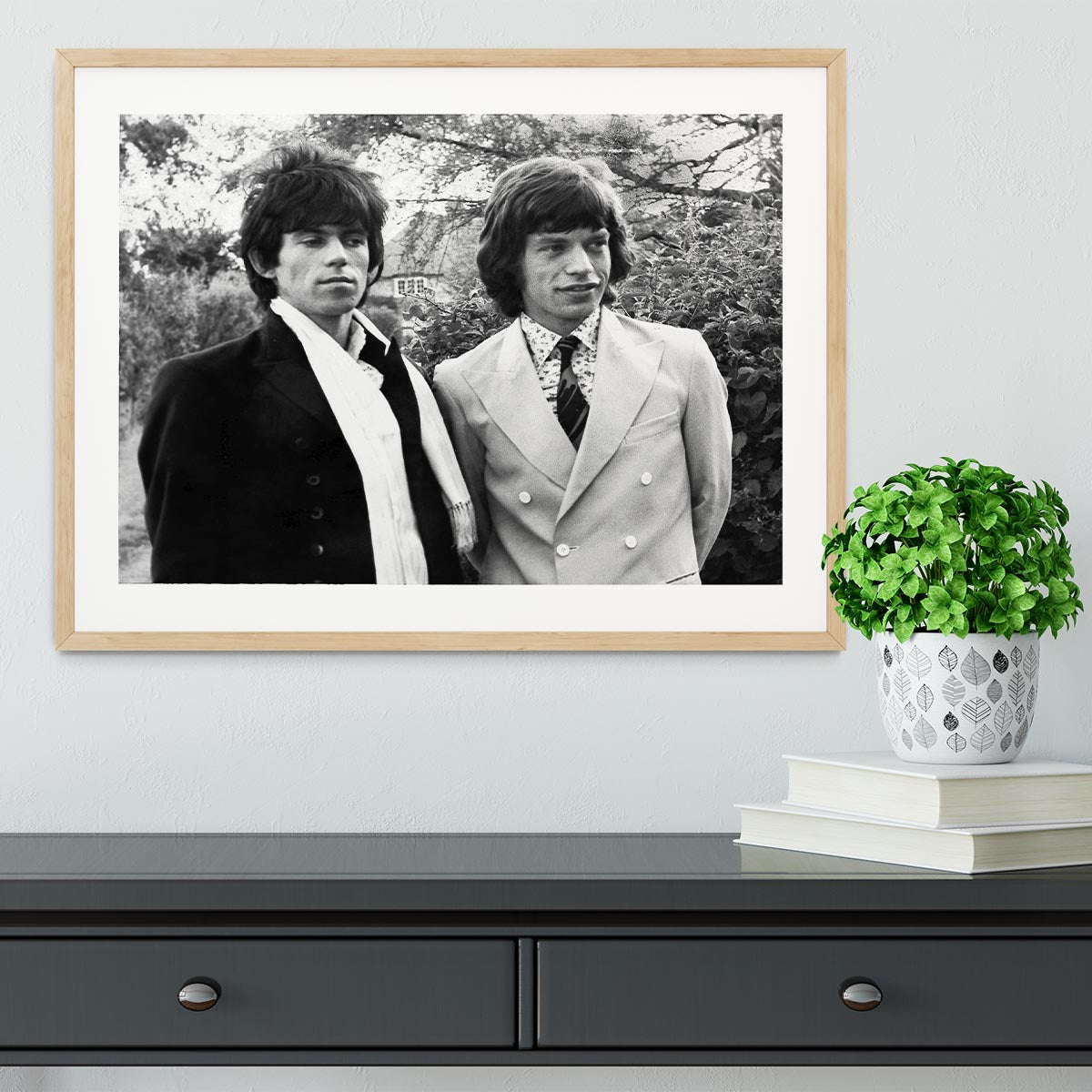 Keith Richards and Mick Jagger Framed Print - Canvas Art Rocks - 3