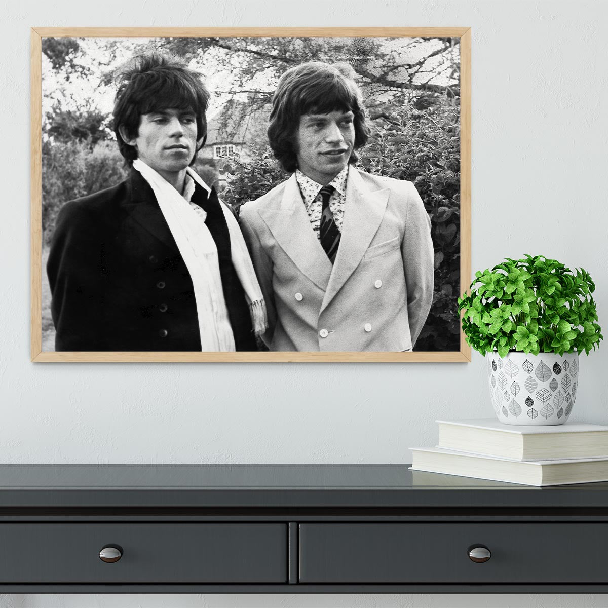 Keith Richards and Mick Jagger Framed Print - Canvas Art Rocks - 4