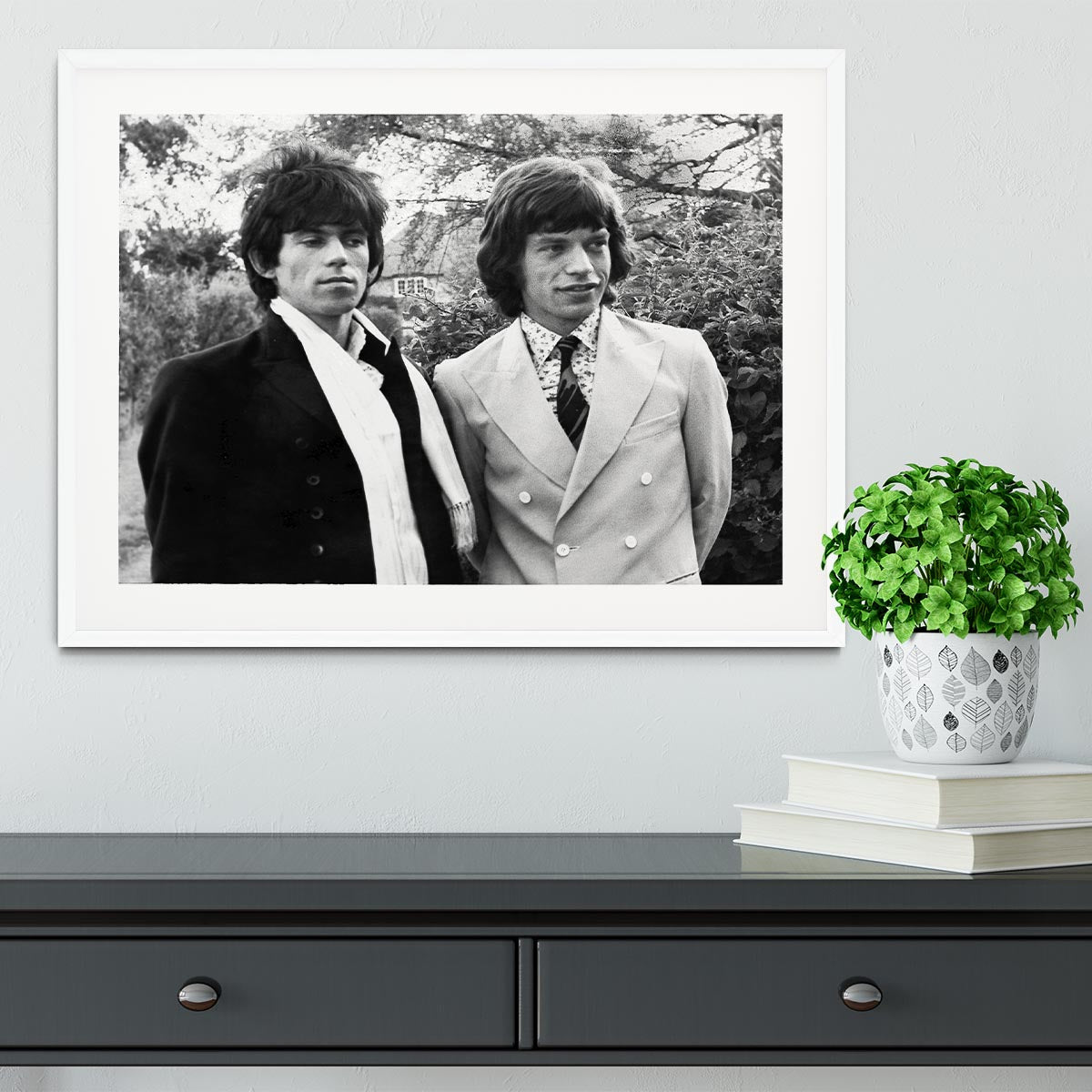 Keith Richards and Mick Jagger Framed Print - Canvas Art Rocks - 5