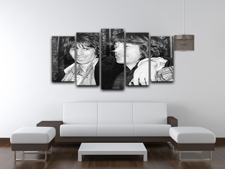 Keith Richards and Mick Jagger celebrate 5 Split Panel Canvas - Canvas Art Rocks - 3