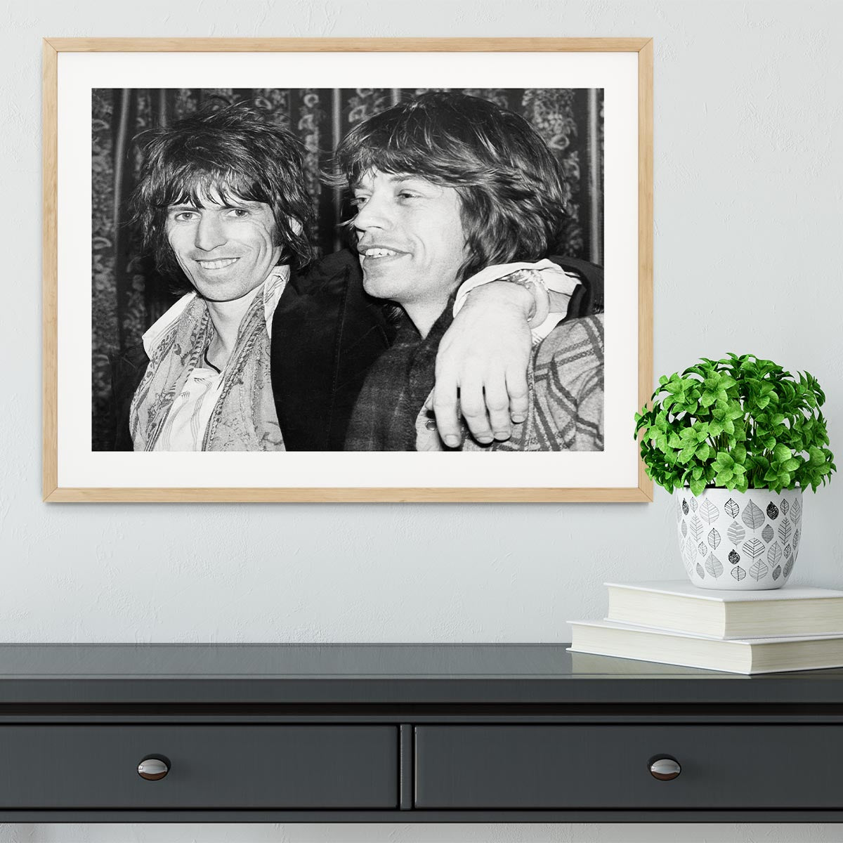 Keith Richards and Mick Jagger celebrate Framed Print - Canvas Art Rocks - 3