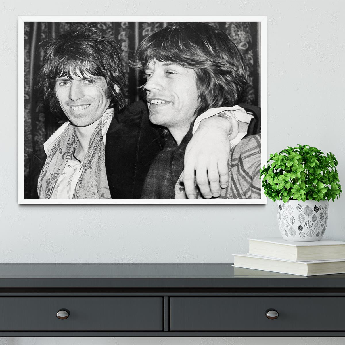 Keith Richards and Mick Jagger celebrate Framed Print - Canvas Art Rocks -6