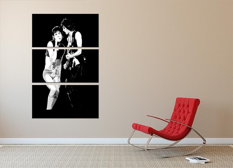 Keith Richards and Mick Jagger groove 3 Split Panel Canvas Print - Canvas Art Rocks - 2