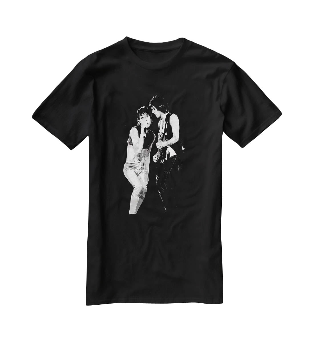 Keith Richards and Mick Jagger groove T-Shirt - Canvas Art Rocks - 1
