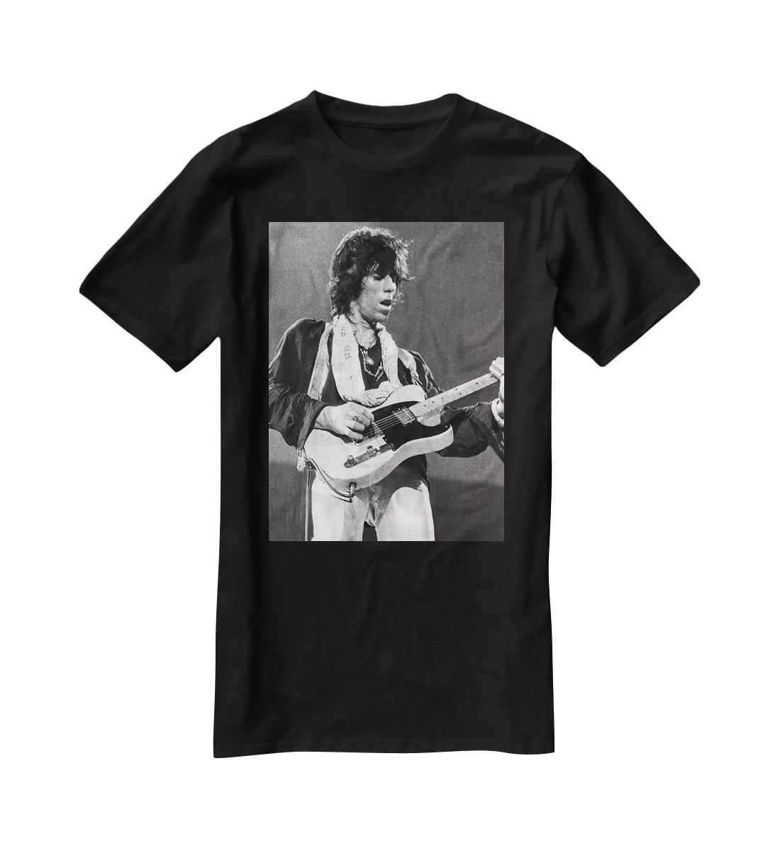 Keith Richards at Earls Court T-Shirt - Canvas Art Rocks - 1