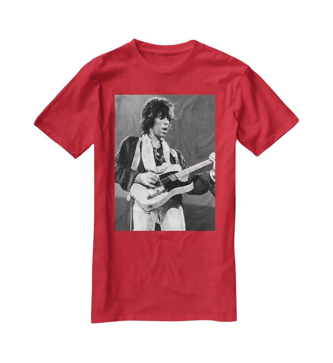 Keith Richards at Earls Court T-Shirt - Canvas Art Rocks - 4