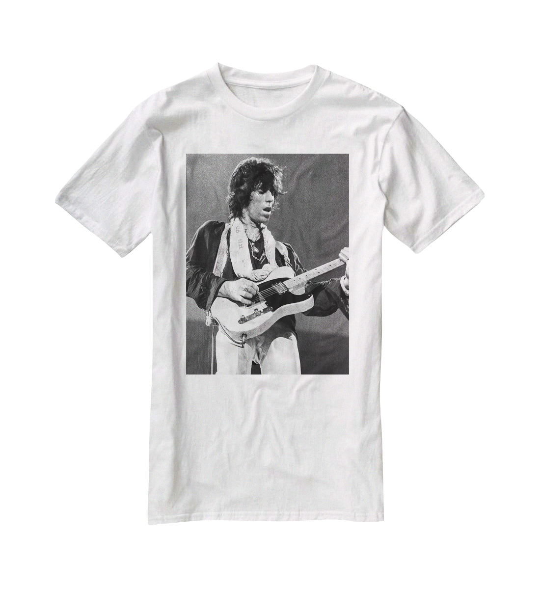Keith Richards at Earls Court T-Shirt - Canvas Art Rocks - 5